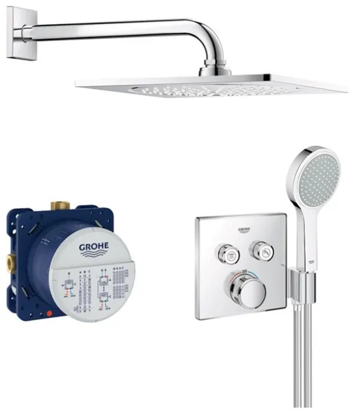 Grohe Grohtherm SmartControl -suihkusarja, jossa on suihkupää, kromi