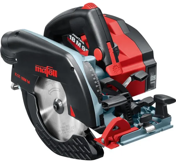 Mafell Akku-käsipyörösaha K 55 18M bl T-MAX-salkussa